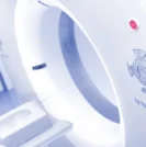 Close up of MRI machine
