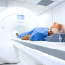 Older man receiving focal therapy treatment for prostate cancer