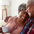 Older couple on coach